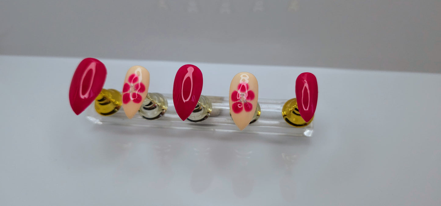 Flower Press On Nails